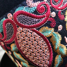 Load image into Gallery viewer, Immortal KraftBurgundy Wool Felt Top Hat - Floral Embroidered Trim Sz L - OOAK - Phoenix Menswear