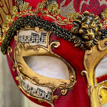 Load image into Gallery viewer, Jester Mask Red Gold - Phoenix Menswear