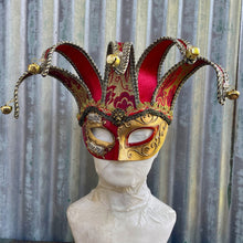 Load image into Gallery viewer, Jester Mask Red Gold - Phoenix Menswear