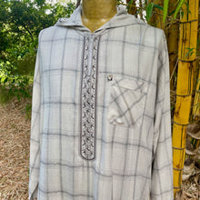 Load image into Gallery viewer, Kaftan Check Soft Hooded Pockets Cream Grey Zipper Sz XL - New OOAK - Phoenix Menswear