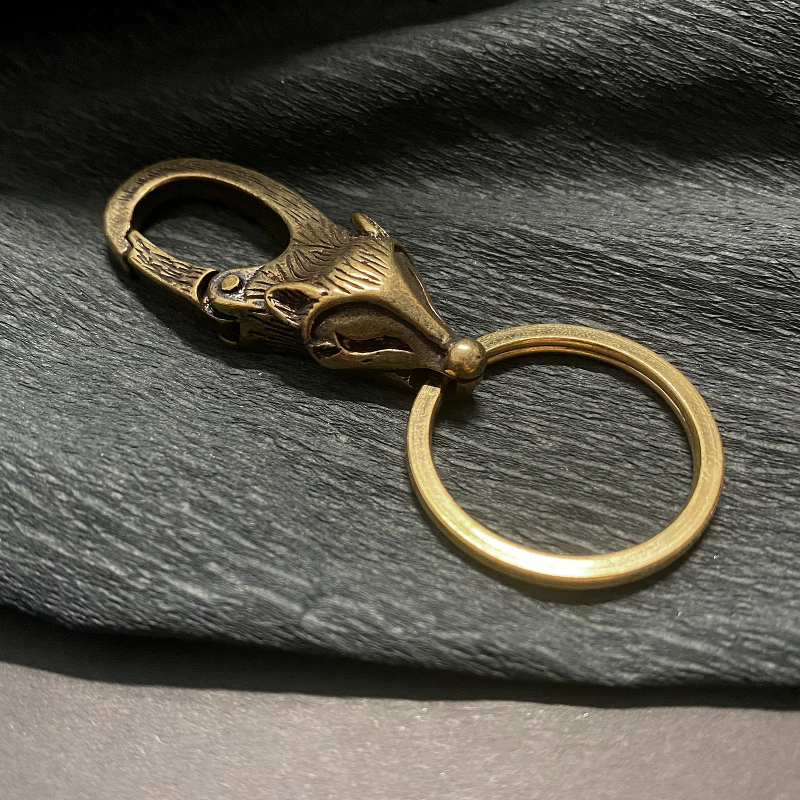 Brass deals carabiner keychain