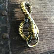 Load image into Gallery viewer, Keyring Brass Snake - Phoenix Menswear