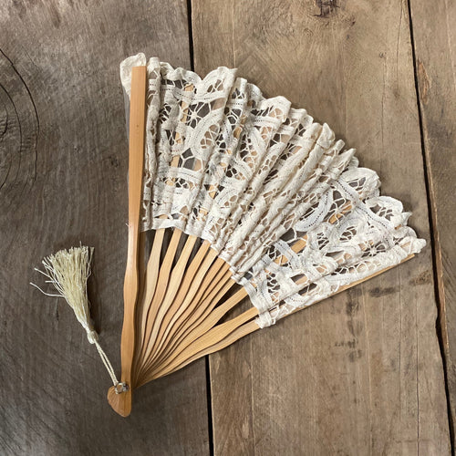 Lace Hand Fan with Decorative Pouch - Phoenix Menswear