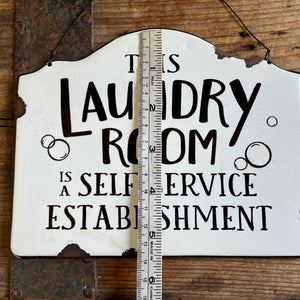 Laundry Room Tin Enamel Sign - Phoenix Menswear