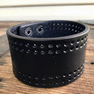 Leather Cuff Black - Phoenix Menswear