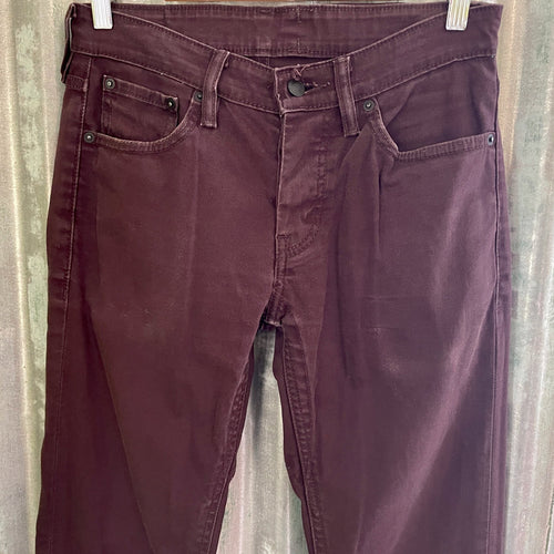 Levis 511 Plum Purple Overdyed Jeans Button Fly Sz 29/32 - OOAK - Phoenix Menswear