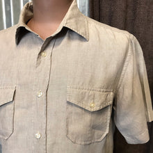 Load image into Gallery viewer, Linen Shirt Ecru S/S Preloved Sz M - OOAK - Phoenix Menswear