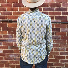 Load image into Gallery viewer, Linen/Tencel L/S Grey Yellow Patterned Shirt - New - Phoenix Menswear