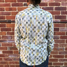 Load image into Gallery viewer, Linen/Tencel L/S Grey Yellow Patterned Shirt - New - Phoenix Menswear