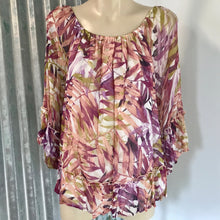 Load image into Gallery viewer, Lucky Brand Pink Floral Peasant Top Blouse Viscose Sz M - OOAK - Phoenix Menswear