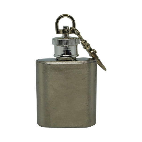 Mini Flask Stainless Steel Keyring 1oz - Phoenix Menswear