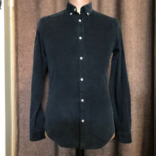 Load image into Gallery viewer, Navy Zara Man Stretch Velvet Shirt L/S Sz S - New - OOAK - Phoenix Menswear