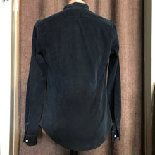 Load image into Gallery viewer, Navy Zara Man Stretch Velvet Shirt L/S Sz S - New - OOAK - Phoenix Menswear