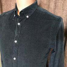 Load image into Gallery viewer, Navy Zara Man Stretch Velvet Shirt L/S Sz S - New - OOAK - Phoenix Menswear