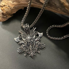 Load image into Gallery viewer, Norse Odin Pendant on Chain - Phoenix Menswear