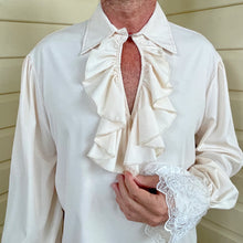 Load image into Gallery viewer, Pirate Shirt Cream Ruffle Lace Cuffs L/S - New - Phoenix Menswear