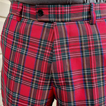 Load image into Gallery viewer, Red Tartan 2 Piece Suit Blazer Pants - New - Phoenix Menswear