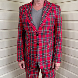 Red Tartan 2 Piece Suit Blazer Pants - New - Phoenix Menswear