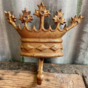 Rusty Crown Wall Hook - Cast Iron - Phoenix Menswear