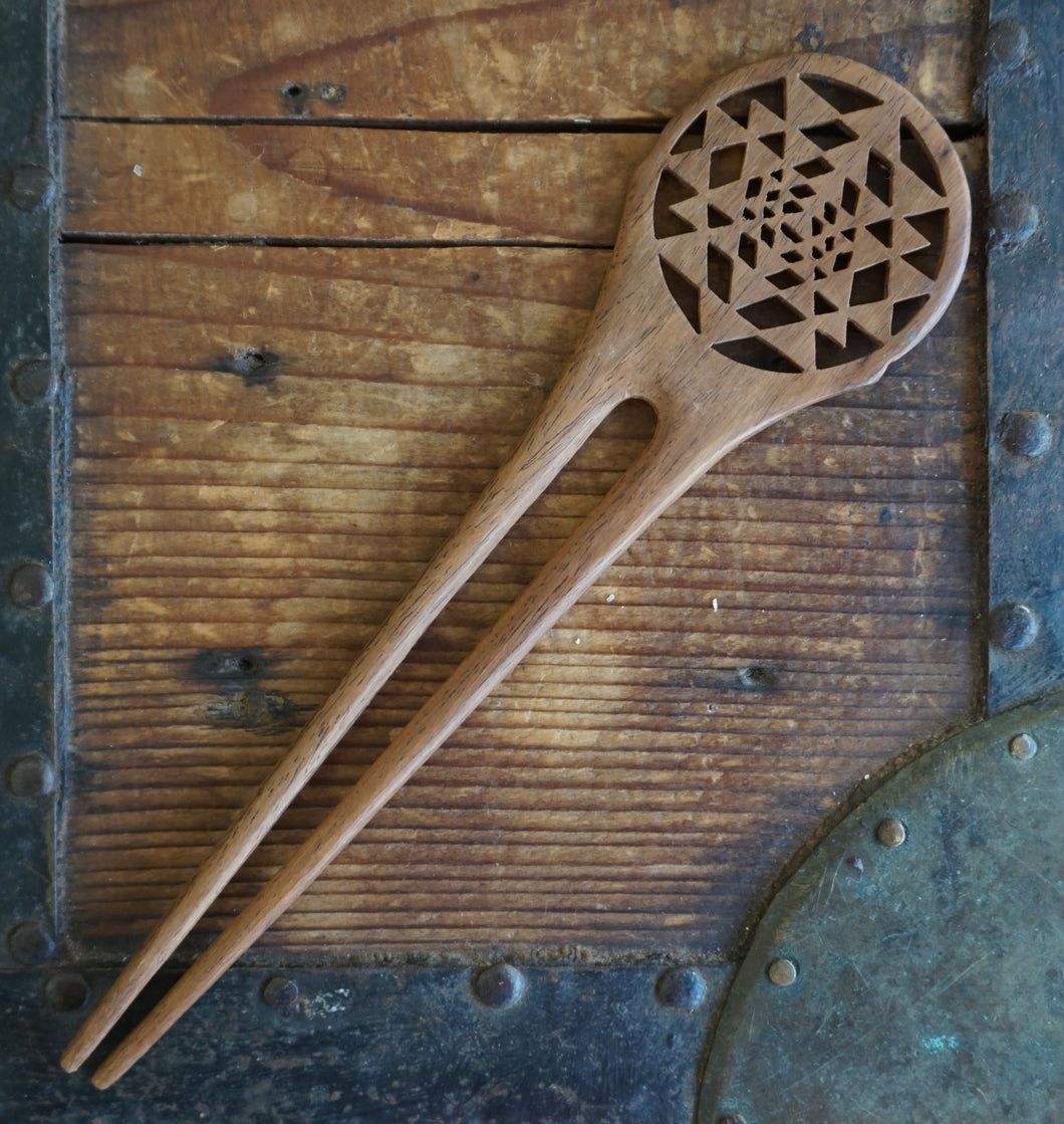 Sacred Geometry Bamboo Hairpin - Phoenix Menswear