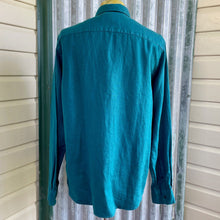 Load image into Gallery viewer, Scotch &amp; Soda Amsterdam Turquoise Aqua Linen L/S Shirt Sz XL - OOAK - Phoenix Menswear