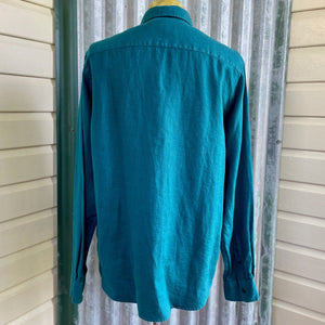 Scotch & Soda Amsterdam Turquoise Aqua Linen L/S Shirt Sz XL - OOAK - Phoenix Menswear