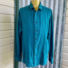 Load image into Gallery viewer, Scotch &amp; Soda Amsterdam Turquoise Aqua Linen L/S Shirt Sz XL - OOAK - Phoenix Menswear