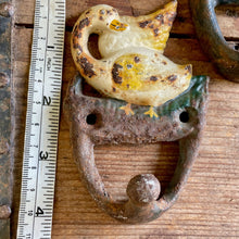 Load image into Gallery viewer, Set of 3 Rusty Swan Wall Hooks - Cast Iron - Phoenix Menswear