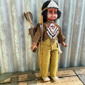 Set of Two Vintage Dolls Native American Boy Girl - OOAK - Phoenix Menswear