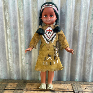 Set of Two Vintage Dolls Native American Boy Girl - OOAK - Phoenix Menswear