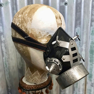 Silver Steampunk Gas Mask Respirator - Phoenix Menswear
