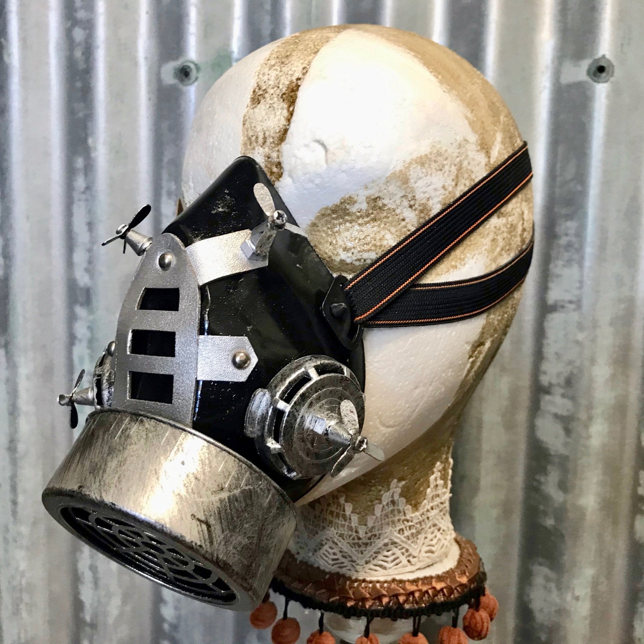 Silver Steampunk Gas Mask Respirator – Phoenix Menswear