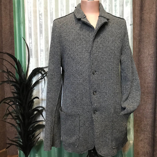 Sisley Grey Knit Blazer Wool Blend Sz XL - New - OOAK - Phoenix Menswear