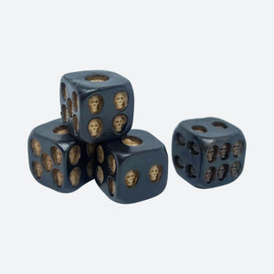 Skull Dice Set of 4 Resin Steampunk - Phoenix Menswear