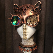 Load image into Gallery viewer, Steampunk Cat Mask Copper - Phoenix Menswear