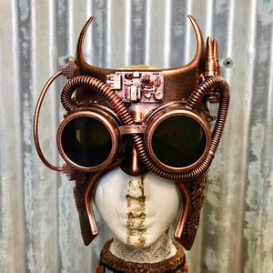 Steampunk Face Mask Copper Goggles - Phoenix Menswear