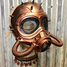 Load image into Gallery viewer, Steampunk Face Mask Copper Goggles Respirator - Phoenix Menswear