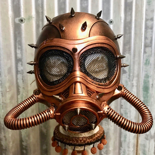 Steampunk Face Mask Copper Goggles Respirator - Phoenix Menswear