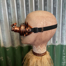 Load image into Gallery viewer, Steampunk Lightup Goggles - Copper with Green Lens and Magnifiers - Phoenix Menswear