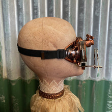 Load image into Gallery viewer, Steampunk Lightup Goggles - Copper with Green Lens and Magnifiers - Phoenix Menswear