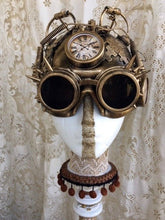 Load image into Gallery viewer, Steampunk Mask Brass Goggles Flashing Lights - Phoenix Menswear