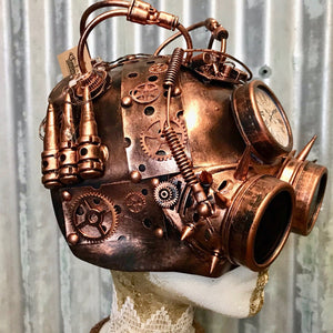 Steampunk Mask Copper Goggles Flashing Lights - Phoenix Menswear