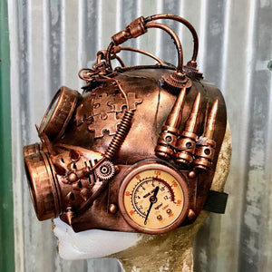 Steampunk Mask Copper Goggles Flashing Lights - Phoenix Menswear