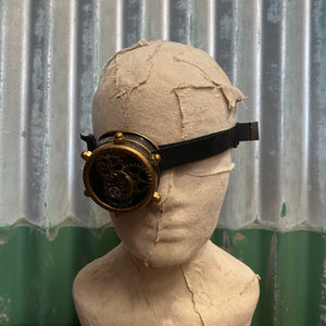 Steampunk Monocle Goggle with Gear Detail - Phoenix Menswear
