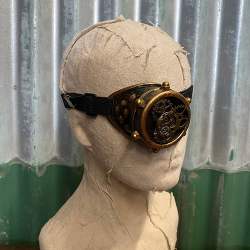 Steampunk Monocle Goggle with Gear Detail - Phoenix Menswear