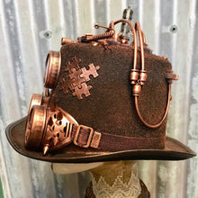 Load image into Gallery viewer, Steampunk Top Hat Copper Compass Goggles - Phoenix Menswear