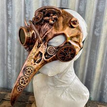 Load image into Gallery viewer, Steampunk Venetian Bird Mask Copper - One Size - Phoenix Menswear