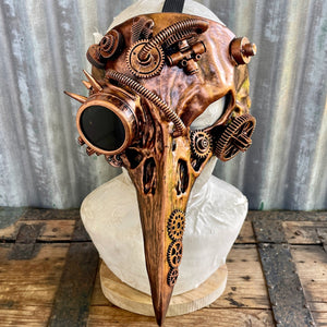 Steampunk Venetian Bird Mask Copper - One Size - Phoenix Menswear