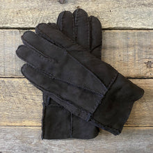 Load image into Gallery viewer, Suedette Gloves in Brown with Faux Fur Lining - One Size - Phoenix Menswear