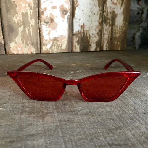 Sunglasses Cat Eye Red UV 400 - Phoenix Menswear